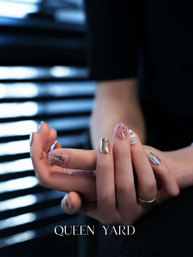 Dreamy Summer Vibe Glitter Press-On Nails