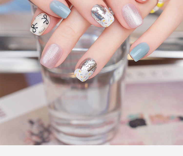 Sweetheart Milk Foam Soft Pastel Press-On Nails