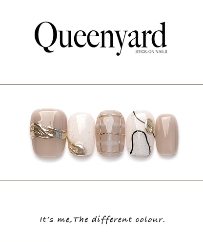 Timeless Artistic Press-On Nails - Original Handcrafted Design