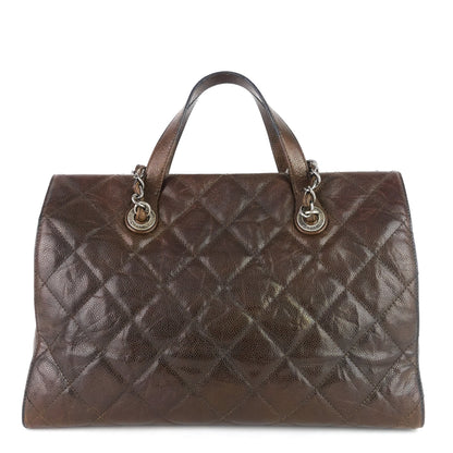 Top Quality Chanel CC Crave Glazed Caviar Tote Bag