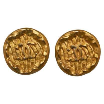Top Quality Chanel Vintage Cocomark Round Stamp Earring Gold  Ladies Top Quality Chanel (. Paris)