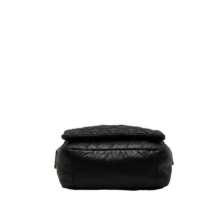 Top Quality Chanel Coconut Mattress Small Messenger Slipper Shoulder Bag A48616 Black Nylon Ladies CHANEL