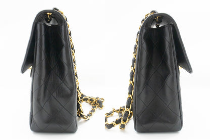 Top Quality Chanel Classic Large 11 Chain Shoulder Bag New Black Lambskin