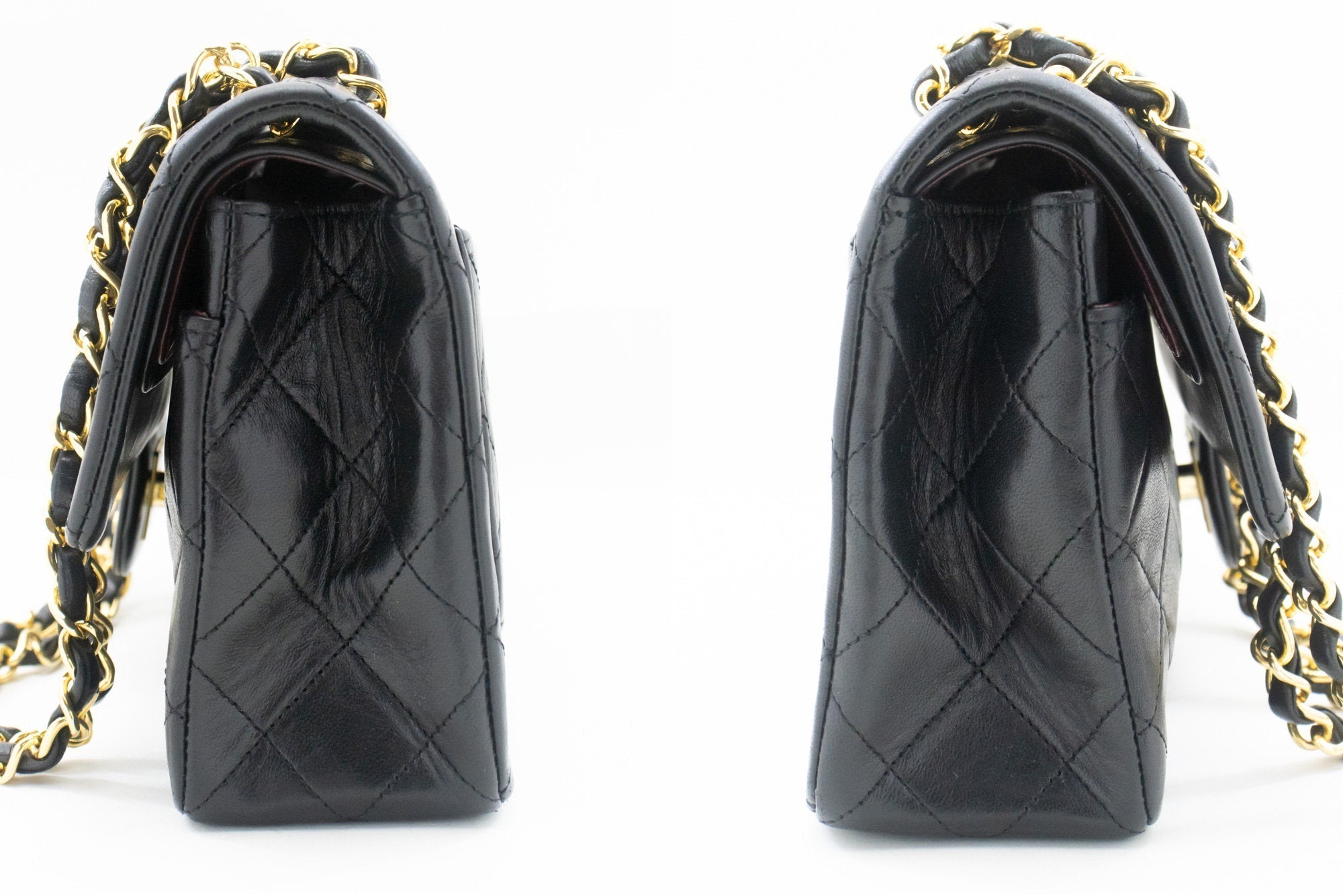Top Quality Chanel Classic Double New 9 Chain Shoulder Bag Black Lambskin