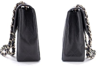 Top Quality Chanel Classic Large 11 Chain Shoulder Bag Black Grained Calfskin