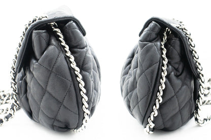 Top Quality Chanel Chain Around Shoulder Bag Crossbody Black Calfskin Leather