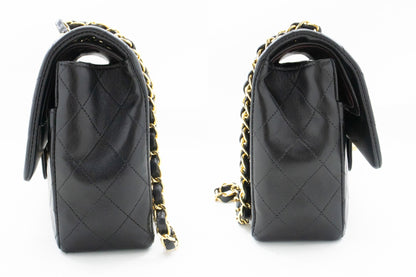 Top Quality Chanel Classic Double New 10 Chain Shoulder Bag Black Lambskin