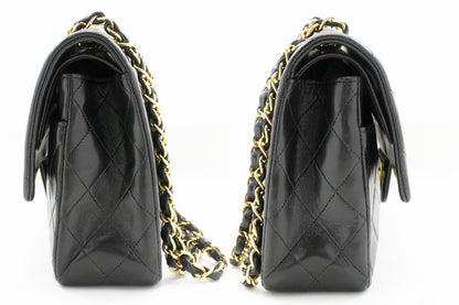 Top Quality Chanel Classic Double New 10 Chain Shoulder Bag Black Lambskin
