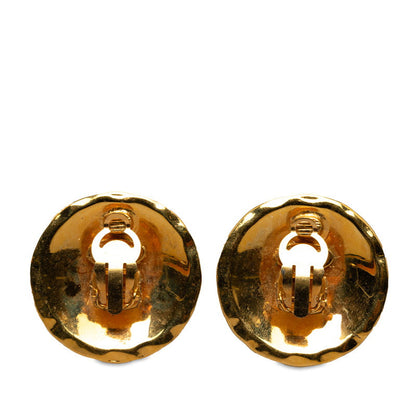 Top Quality Chanel Vintage Matelasse Coco Mark Round Earrings