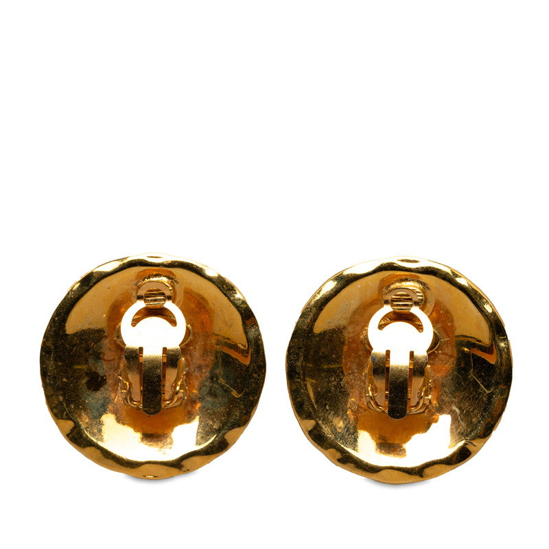 Top Quality Chanel Vintage Matelasse Coco Mark Round Earrings