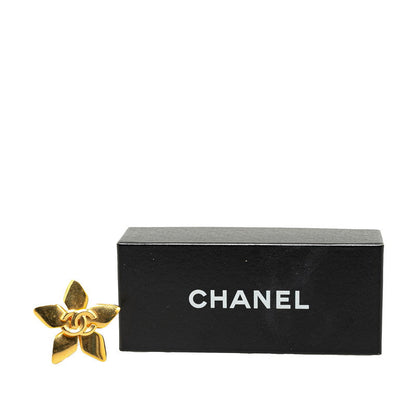 Top Quality Chanel Vintage Coco Mark Star Motif Brooch Gold Plated