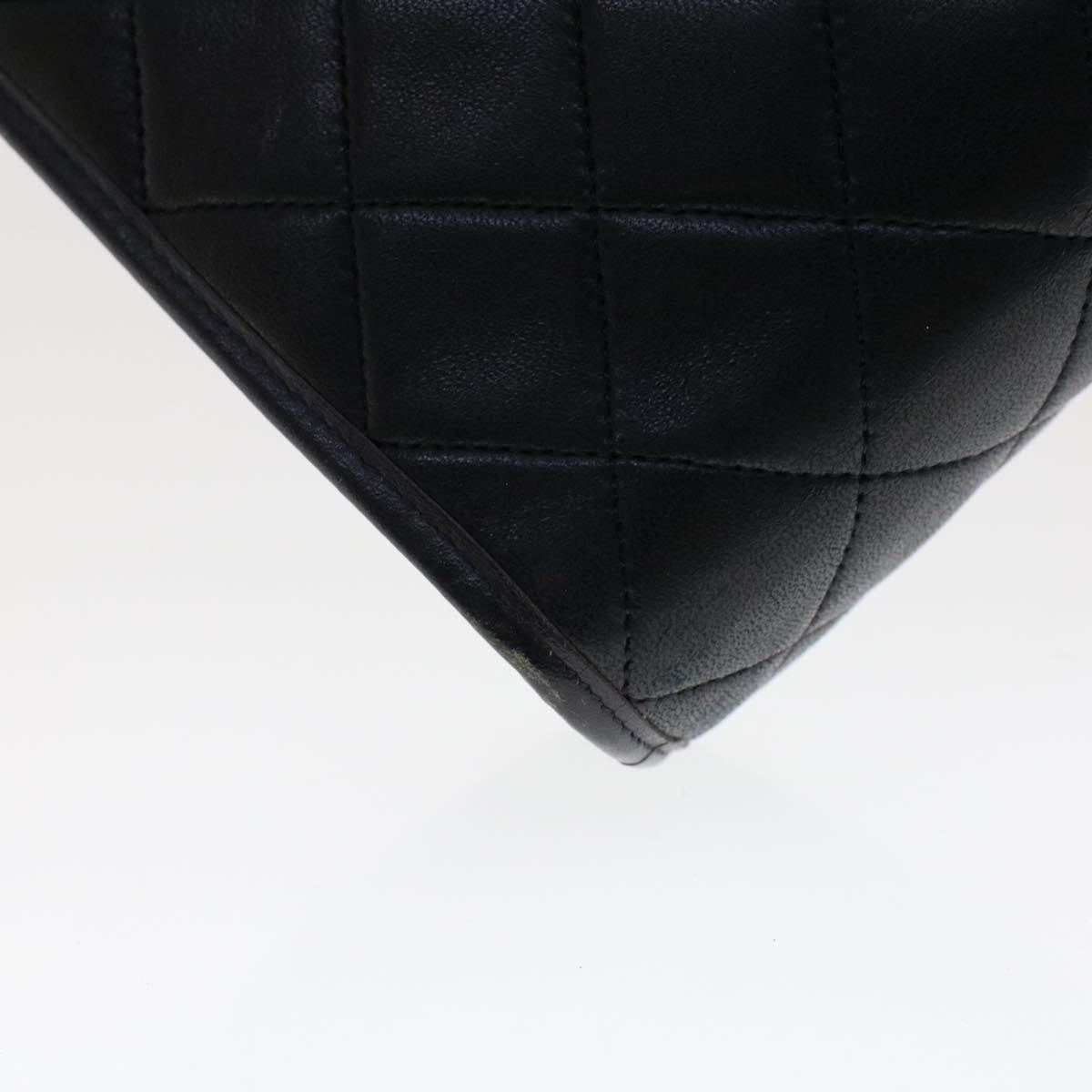 Top Quality Chanel Clutch Bag Lamb Skin Black CC Auth am4611