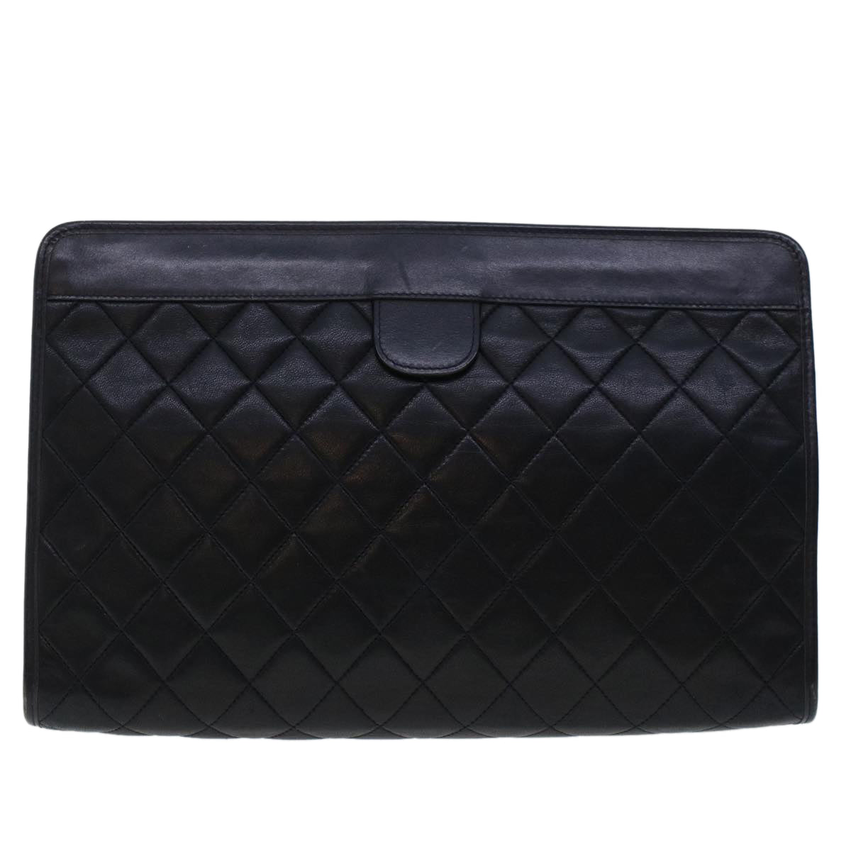 Top Quality Chanel Clutch Bag Lamb Skin Black CC Auth am4611