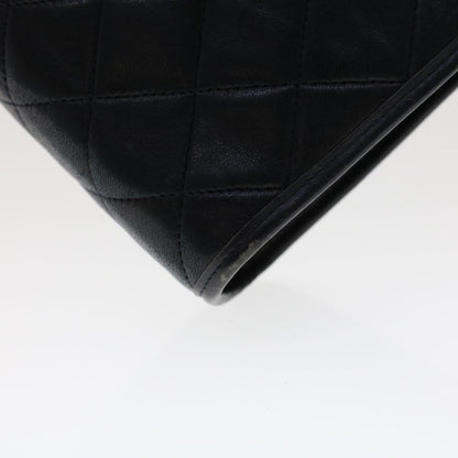 Top Quality Chanel Clutch Bag Lamb Skin Black CC Auth am4611