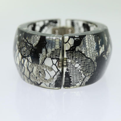 Top Quality Chanel COCO Mark Bracelet Black CC Auth am6015