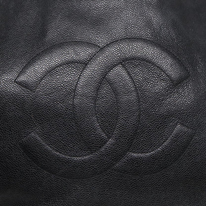 Top Quality Chanel COCO Mark Chain Tote Bag Caviar Skin Beige CC Auth am6645A