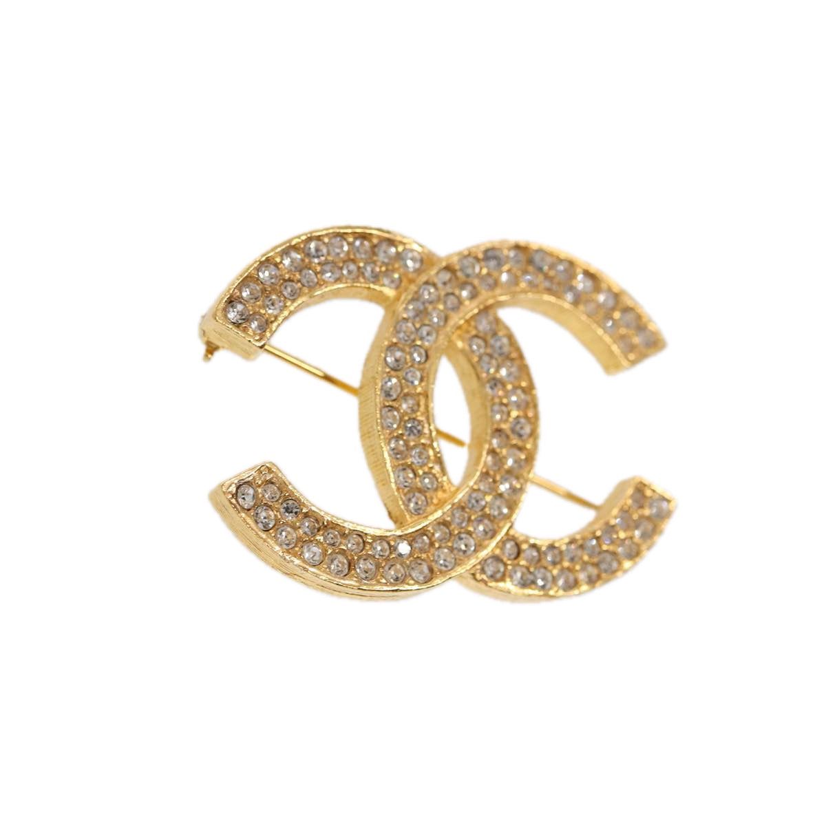 Top Quality Chanel COCO Mark Brooch metal Gold CC Auth am6769