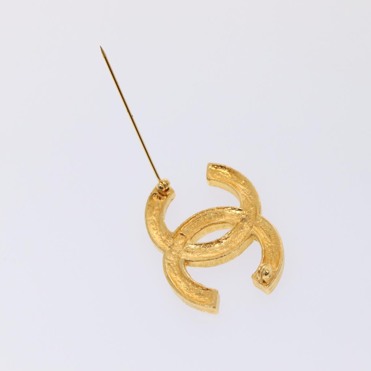 Top Quality Chanel COCO Mark Brooch metal Gold CC Auth am6769