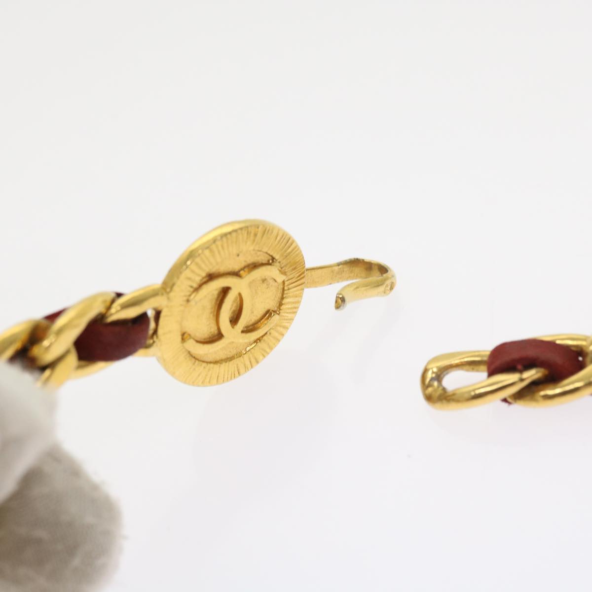 Top Quality Chanel COCO Mark Chain Belt Red CC Auth ar10386B