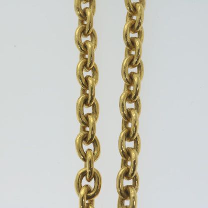 Top Quality Chanel COCO Mark Chain Necklace Gold CC Auth ar11353