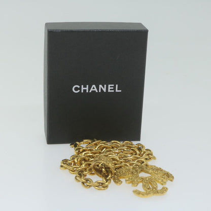 Top Quality Chanel COCO Mark Chain Necklace Gold CC Auth ar11353