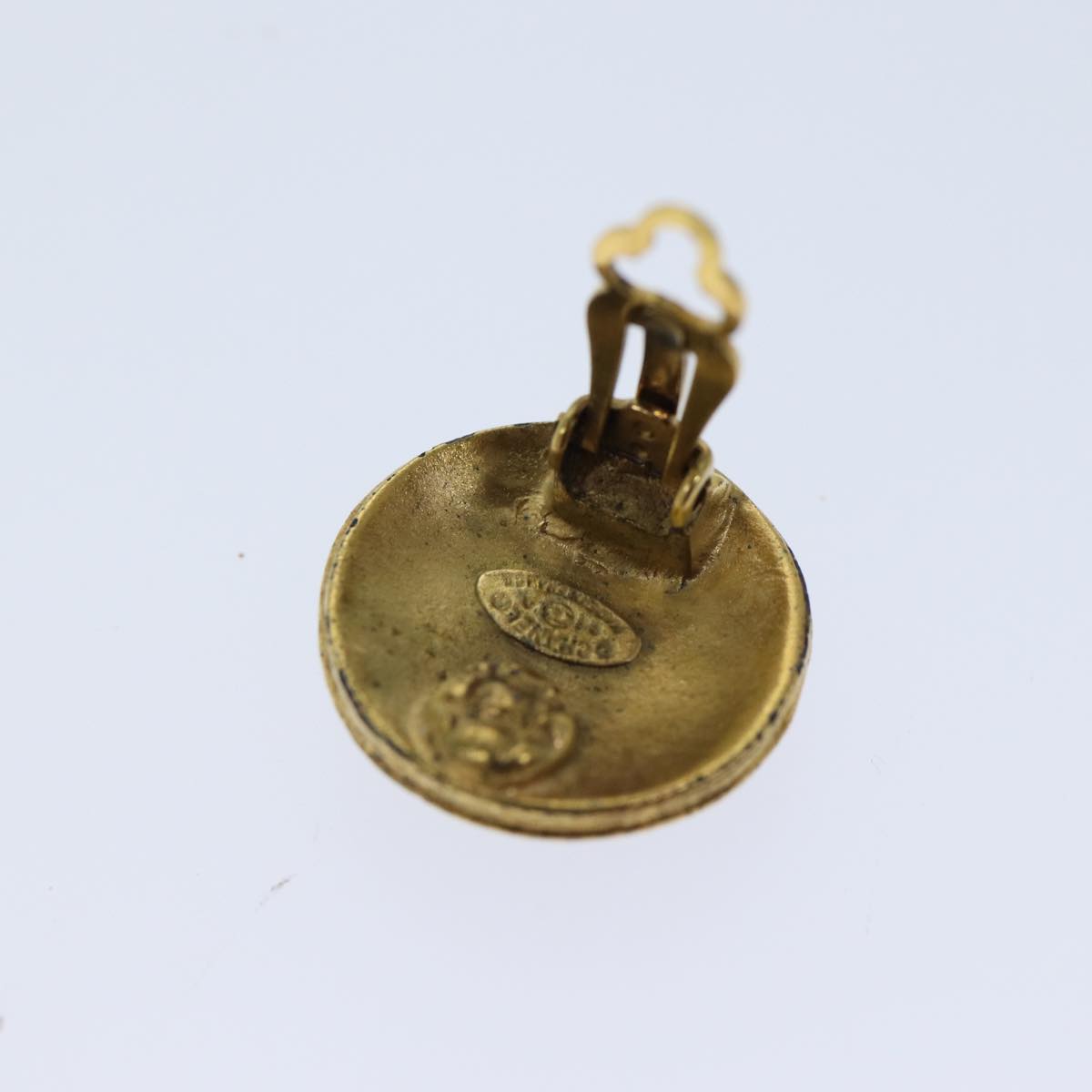 Top Quality Chanel COCO Mark Earring Gold CC Auth ar11601B