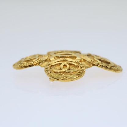 Top Quality Chanel COCO Mark Brooch metal Gold CC Auth ar11604B