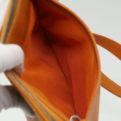 Top Quality Chanel Chain Shoulder Bag Caviar Skin Orange CC Auth ar8526