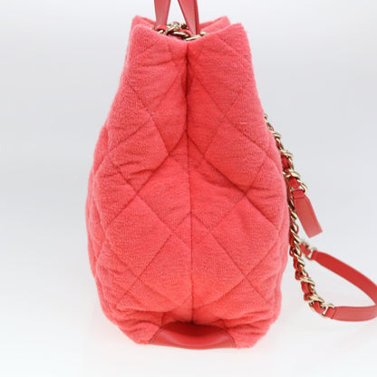 Top Quality Chanel Chain Hand Bag Pile 2way Pink CC Auth ar9158A