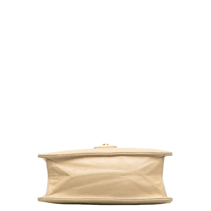 Top Quality Chanel Vintage Flap Shoulder Bag Lambskin Beige Ladies