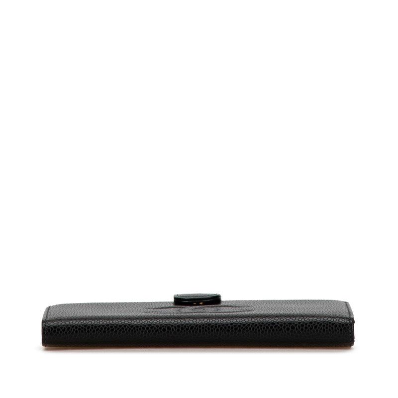 Top Quality Chanel Caviar Skin Coco Mark Long Wallet A13498