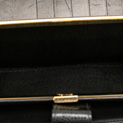 Top Quality Chanel Caviar Skin Coco Mark Long Wallet A13498