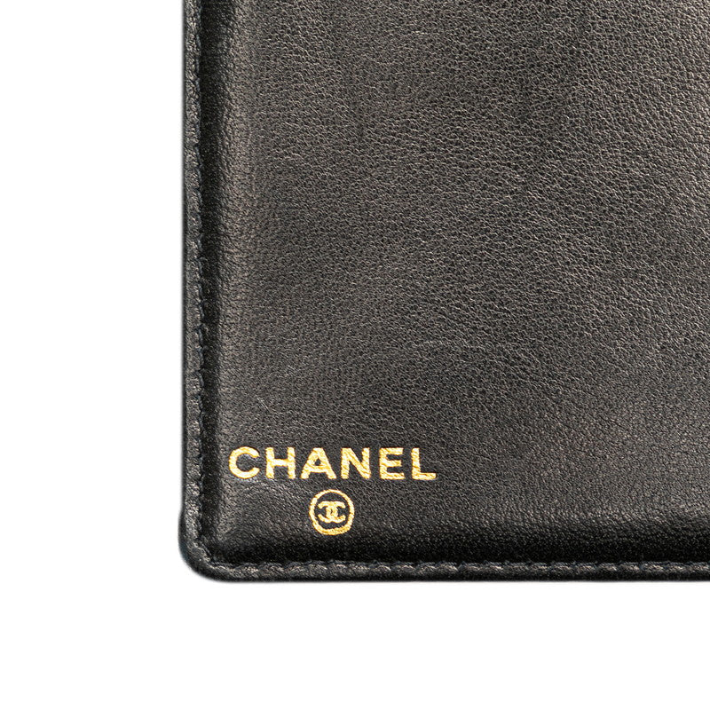 Top Quality Chanel Caviar Skin Coco Mark Long Wallet A13498