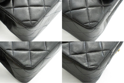 Top Quality Chanel Classic Double New 10 Chain Shoulder Bag Black Lambskin