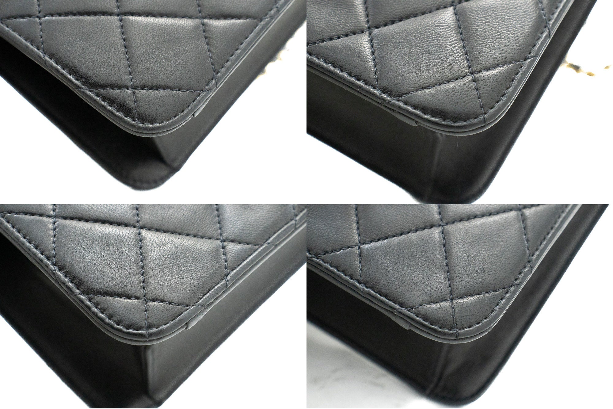 Top Quality Chanel Chain Shoulder Bag Clutch Black Quilted New Lambskin Purse