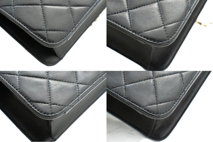 Top Quality Chanel Chain Shoulder Bag Clutch Black Quilted New Lambskin Purse