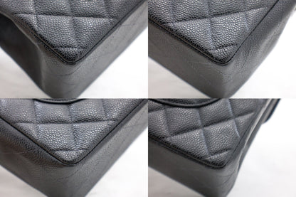 Top Quality Chanel Classic Large 11 Chain Shoulder Bag Black Grained Calfskin