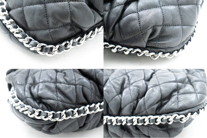 Top Quality Chanel Chain Around Shoulder Bag Crossbody Black Calfskin Leather