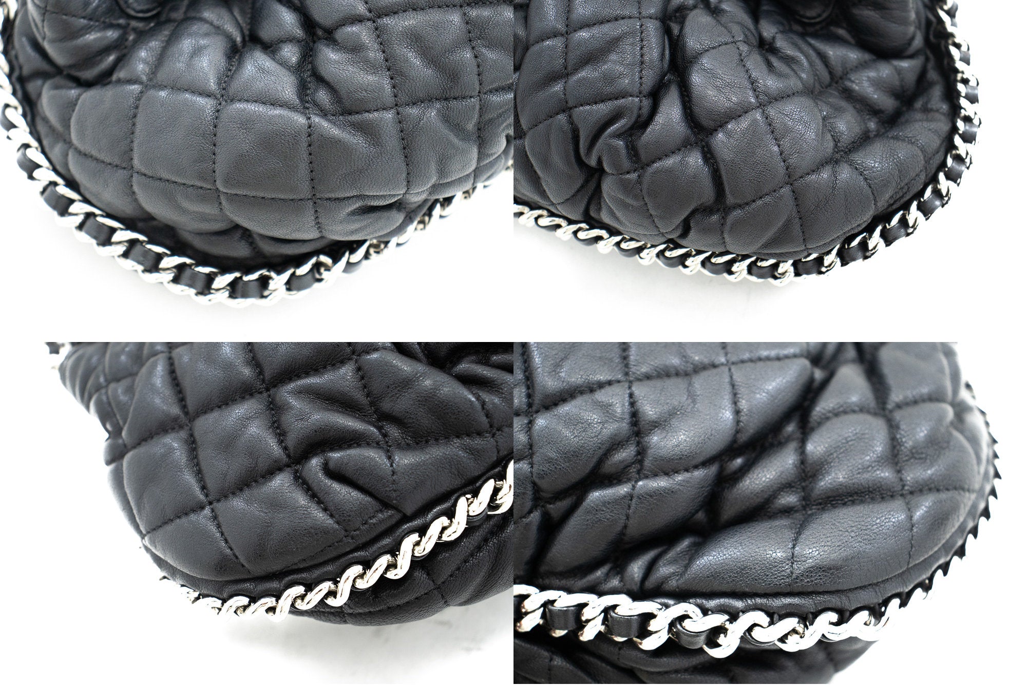 Top Quality Chanel Chain Around Shoulder Bag Crossbody Black Calfskin Leather