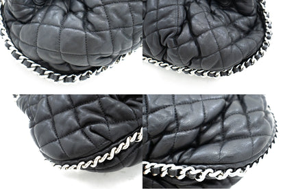 Top Quality Chanel Chain Around Shoulder Bag Crossbody Black Calfskin Leather