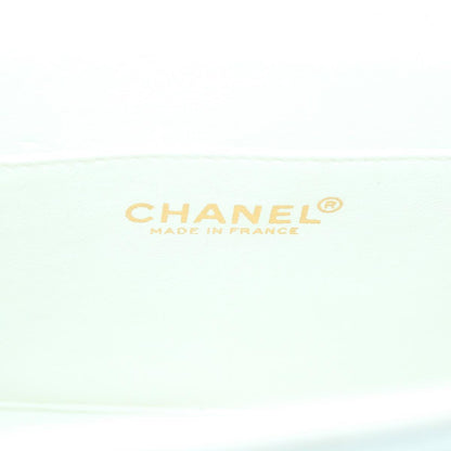 Top Quality Chanel Choco Bar line Chain Shoulder Bag Leather White CC Auth bs10047