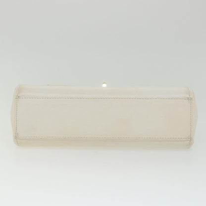 Top Quality Chanel Choco Bar line Chain Shoulder Bag Leather White CC Auth bs10047