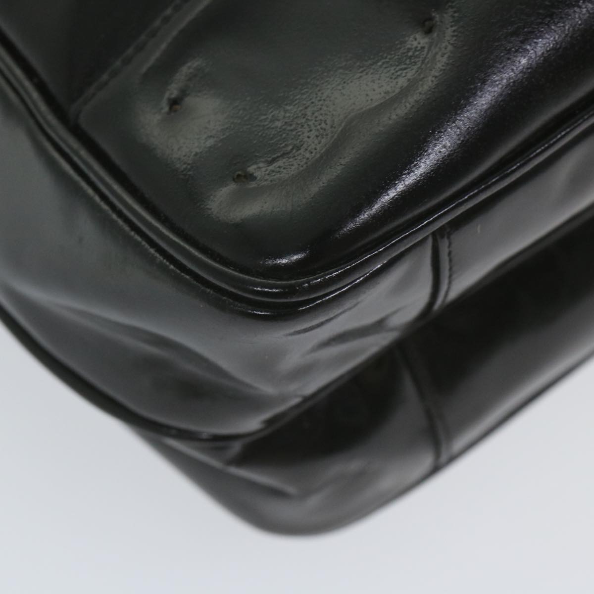 Top Quality Chanel Chain Shoulder Bag Patent leather Black CC Auth bs10115