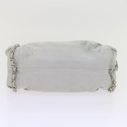 Top Quality Chanel Chain Shoulder Bag Leather White CC Auth bs10195
