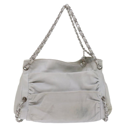Top Quality Chanel Chain Shoulder Bag Leather White CC Auth bs10195