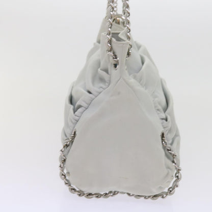 Top Quality Chanel Chain Shoulder Bag Leather White CC Auth bs10195