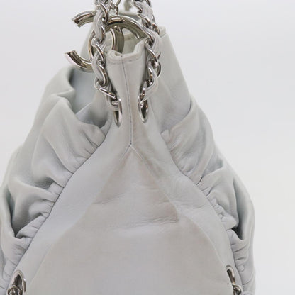 Top Quality Chanel Chain Shoulder Bag Leather White CC Auth bs10195
