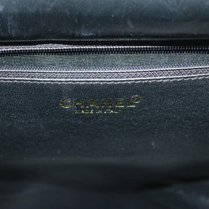 Top Quality Chanel Choco Bar Chain Hand Bag Cotton Black CC Auth bs12465