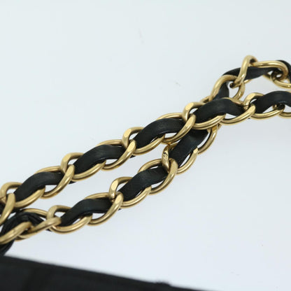 Top Quality Chanel Choco Bar Chain Hand Bag Cotton Black CC Auth bs12465