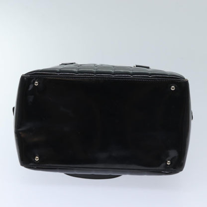 Top Quality Chanel COCO Mark Choco Bar Hand Bag Patent leather Black CC Auth bs13238